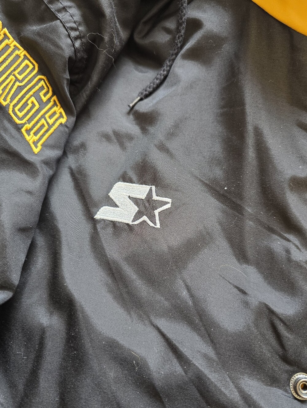 Vintage Starter NFL Pro Line Pittsburgh Steelers Hooded Puffer Jacket XL Rare - Picture 7 of 16